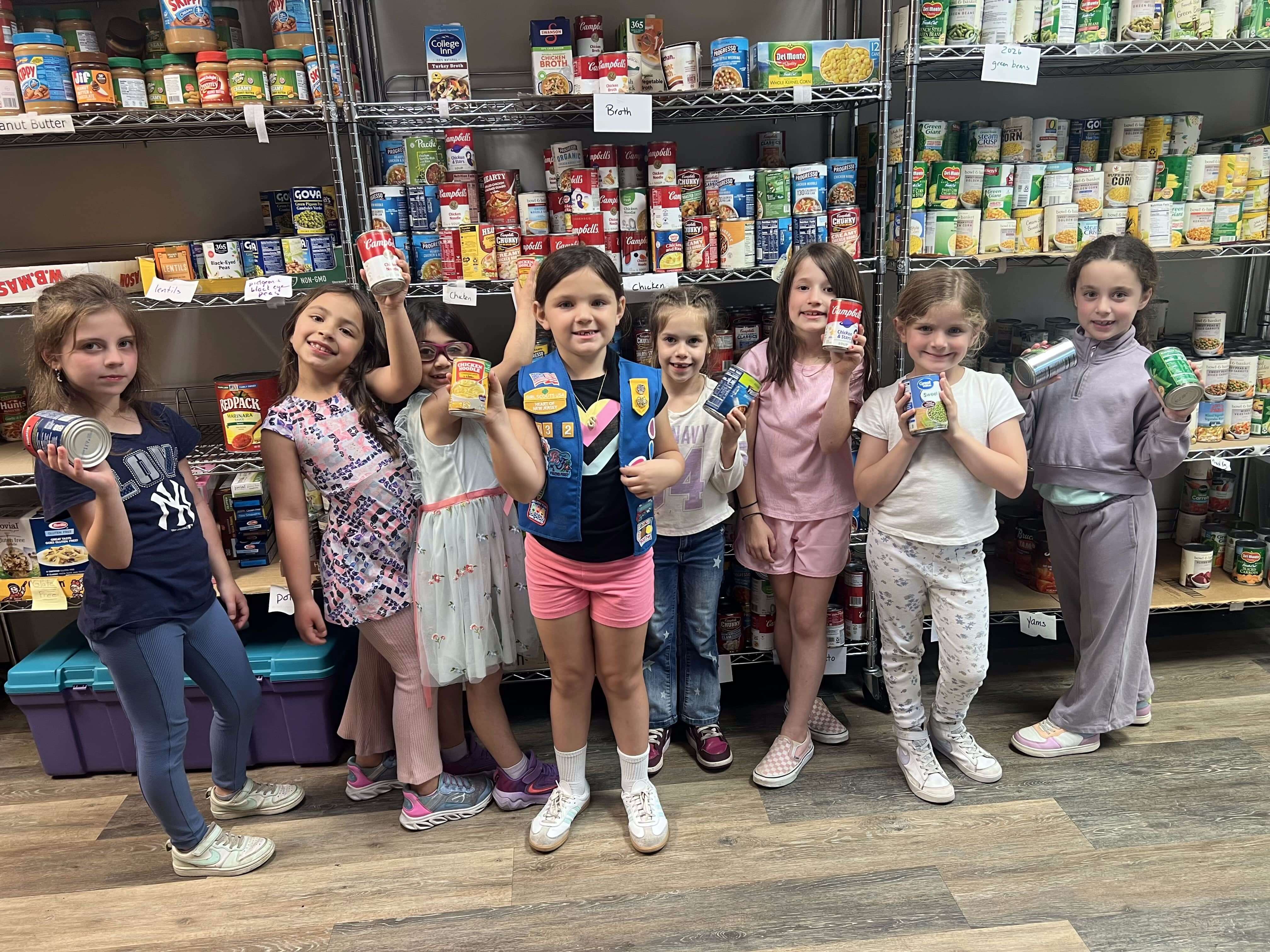 Children volunteering at Cranford Family Care. Children volunteering at Cranford Family Care