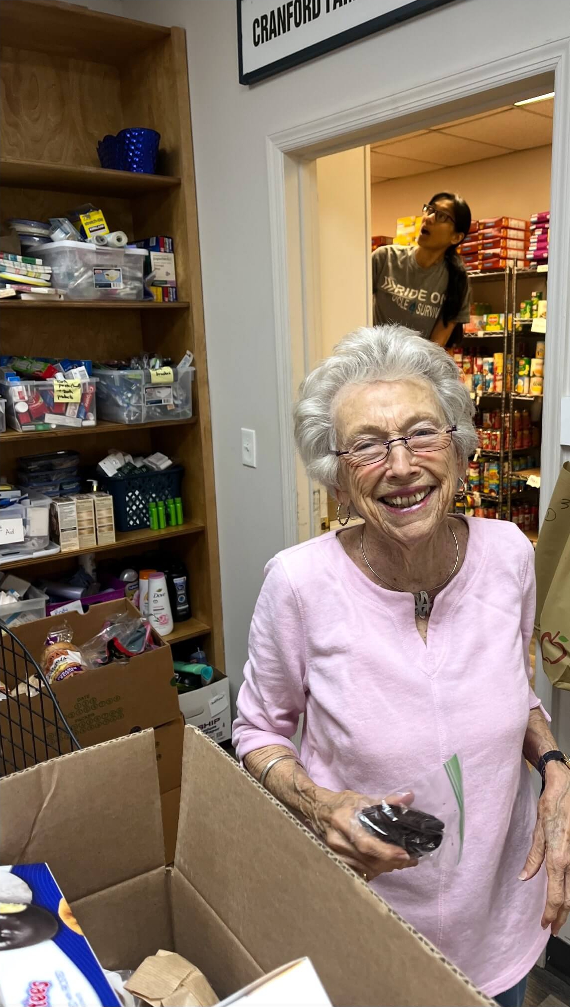 Senior citizen working at Cranford Family Care